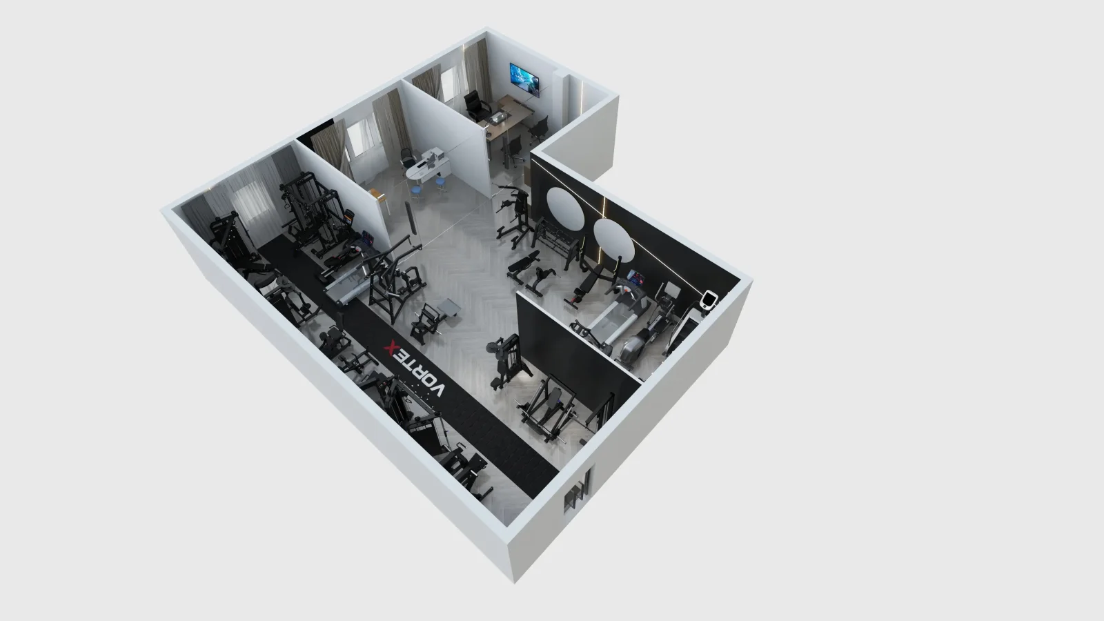 500 m² Commercial Gym Planning Example