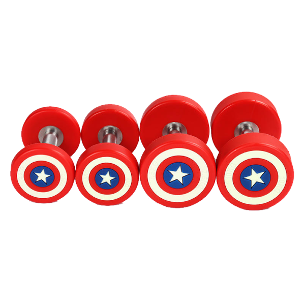 TK4-A016	Captain America CPU Round Steel Material Dumbbell (kg)